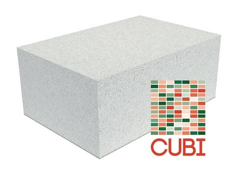 Блок газосиликатный для малоэтажного  строительства  CUBI (ЕЗСМ),  плотностью D600,В-3, шириной 200 мм, длиной 625 мм, высотой 200 мм.  